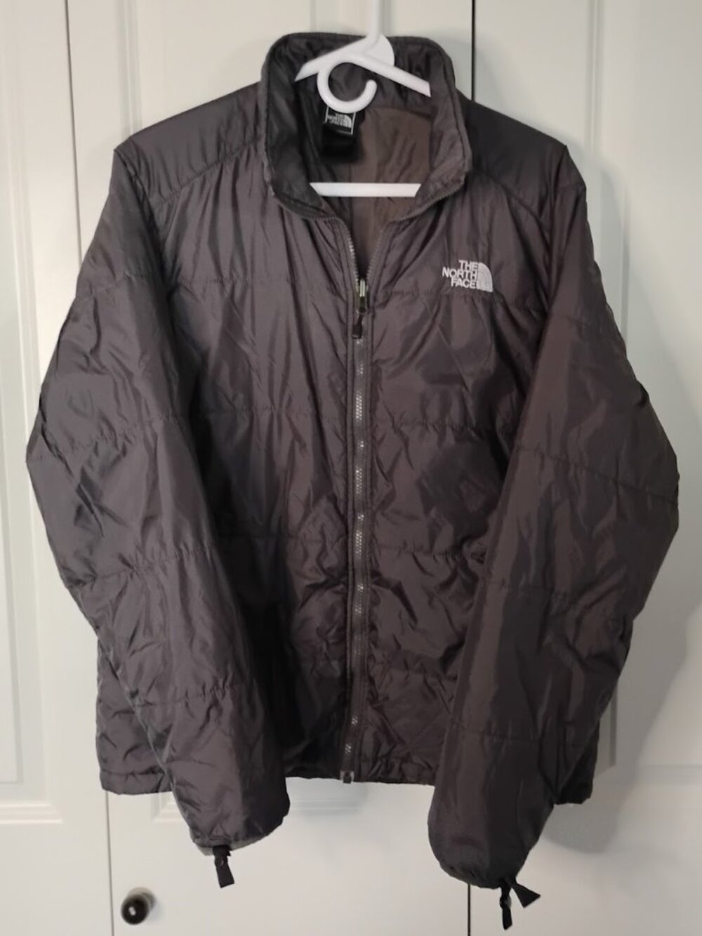 The North Face Women's Brown Long Sleeve Full-Zip Puffer Jacket Size M